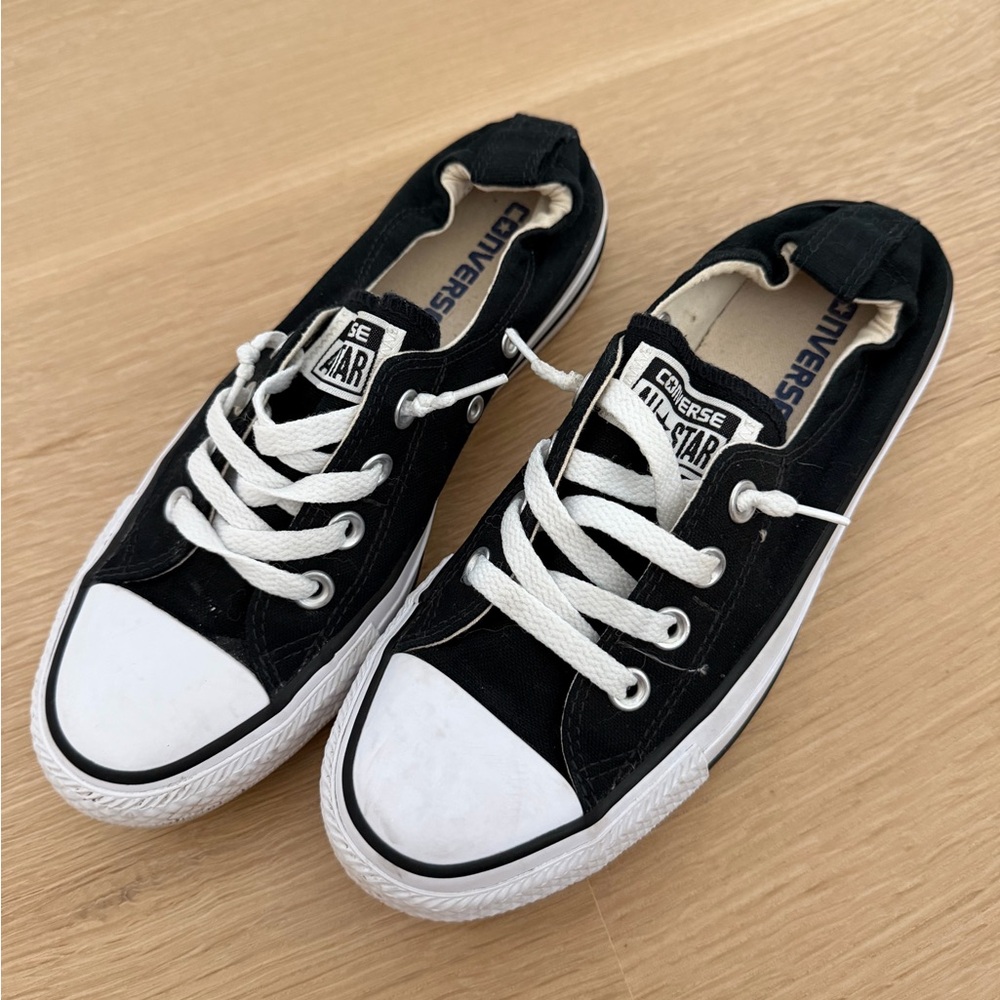 CHUCK TAYLOR ALL STAR SHORELINE SLIP-ON SNEAKER women’s size 7 black - Picture 2 of 6